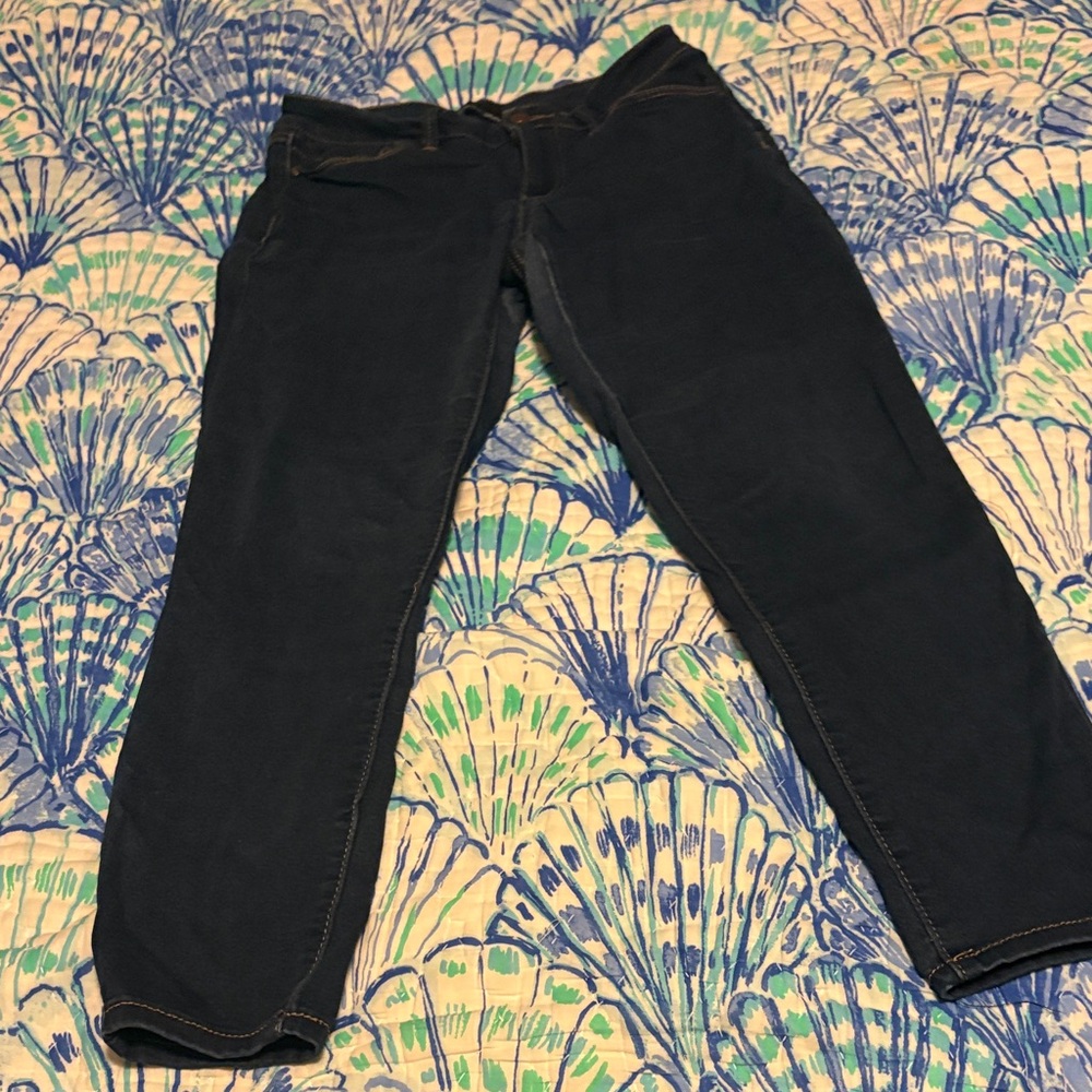 Dark Straight-Leg Jeans